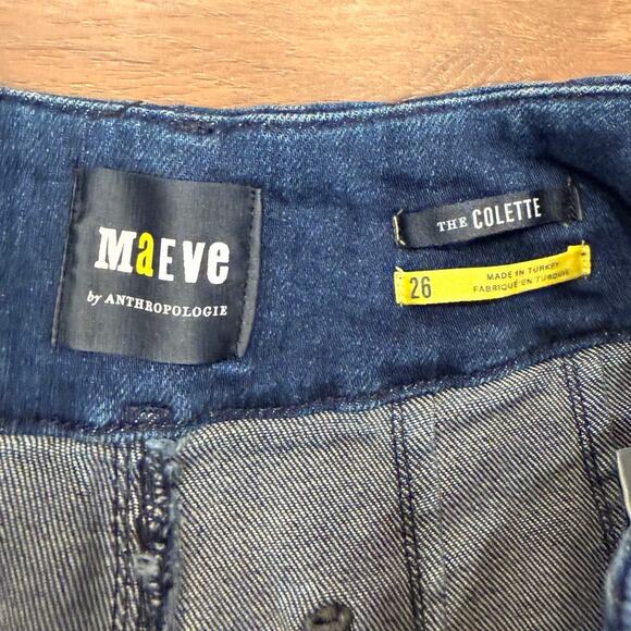 Maeve by Anthropologie High-Rise Colette Shorts in Dark Denim size 26 - Picture 8 of 9